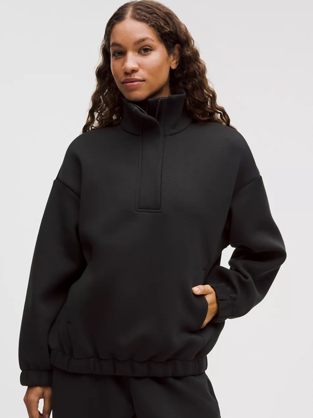 Lululemon Black Extra Large Sleek Spacer Half Zip Pullover NWT